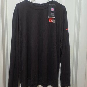 Nike On Field NFL Cleveland Browns Dri-FIT Long Sleeve Football Tee Mens XL NWT